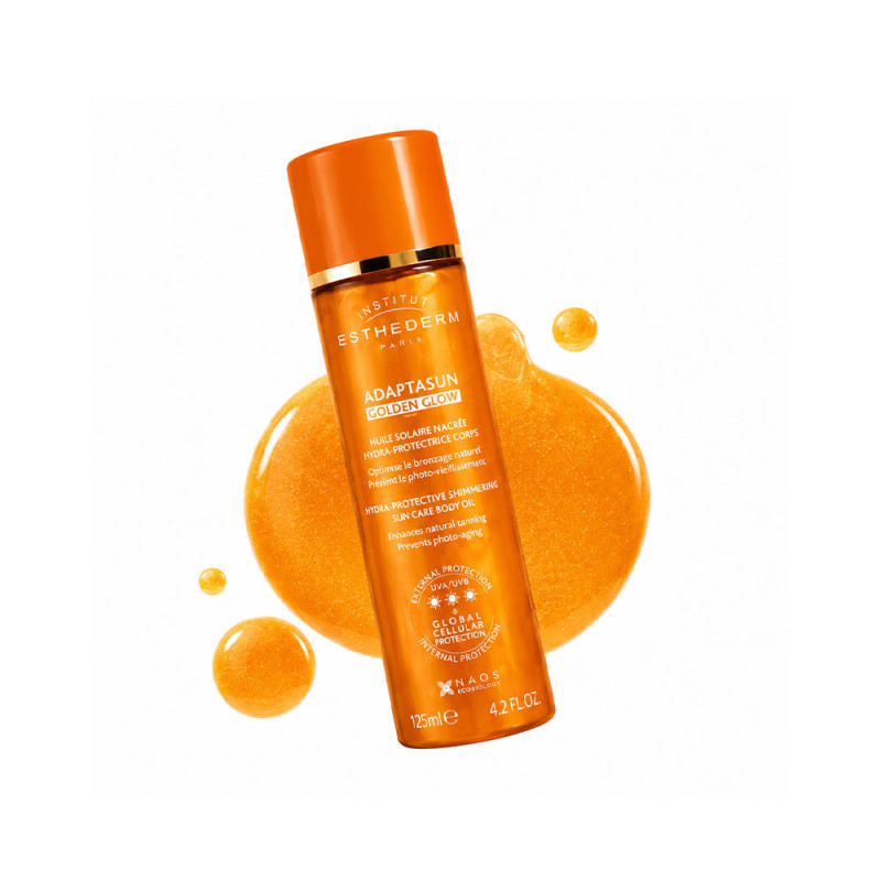 Олія Golden Glow захисна з шиммером для засмаги, 125 мл